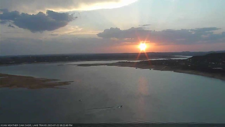 Lake Travis webcam, July 22, 2023 8:25 PM CT