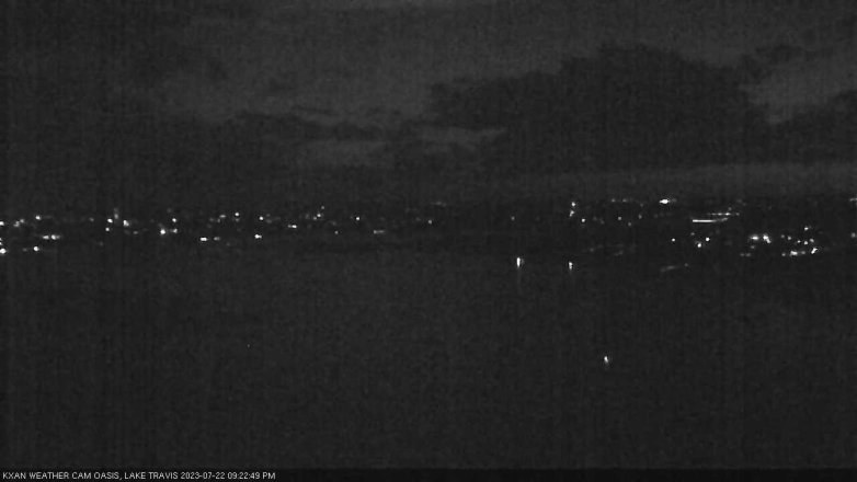 Lake Travis webcam, July 22, 2023 9:25 PM CT