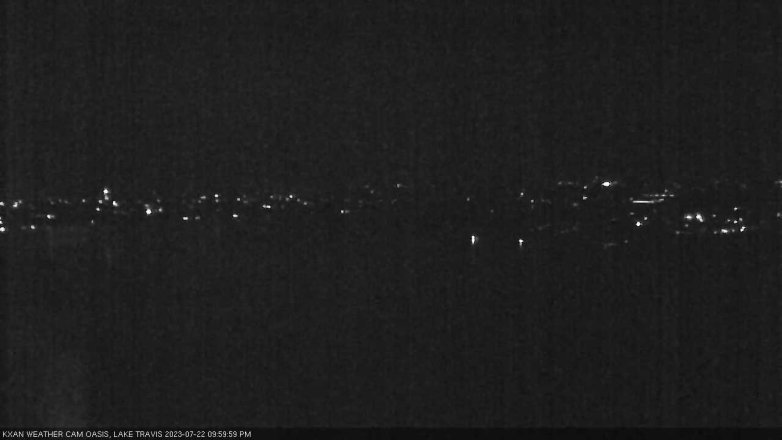 Lake Travis webcam, July 22, 2023 10:00 PM CT