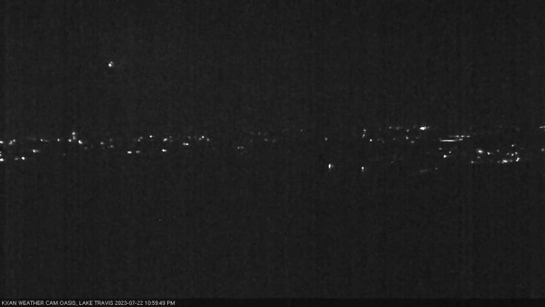 Lake Travis webcam, July 22, 2023 11:00 PM CT