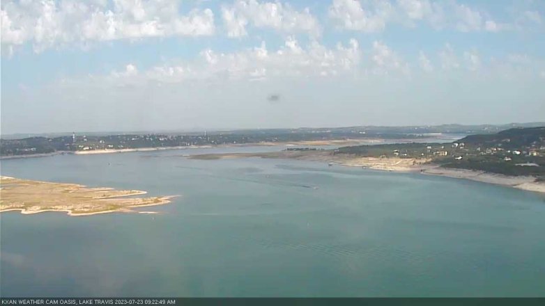 Lake Travis webcam, July 23, 2023 9:25 AM CT