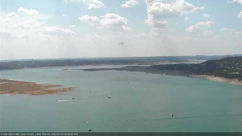 Lake Travis webcam, July 23, 2023 4:00 PM CT