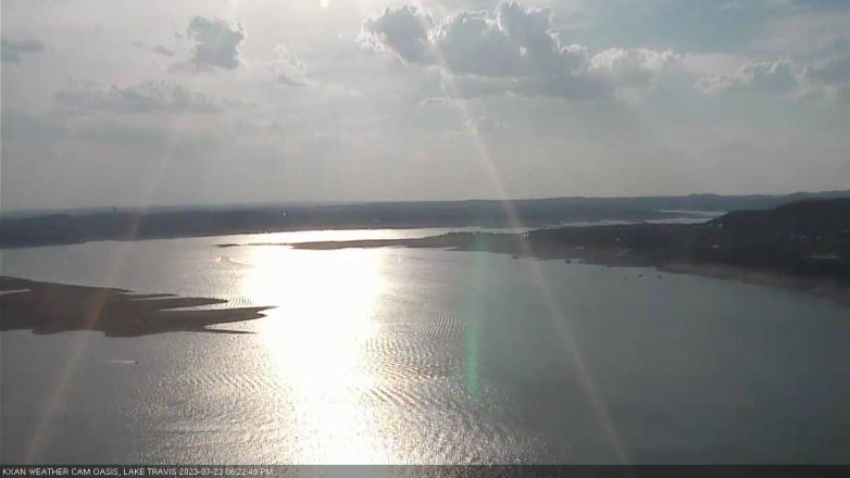 Lake Travis webcam, July 23, 2023 6:25 PM CT