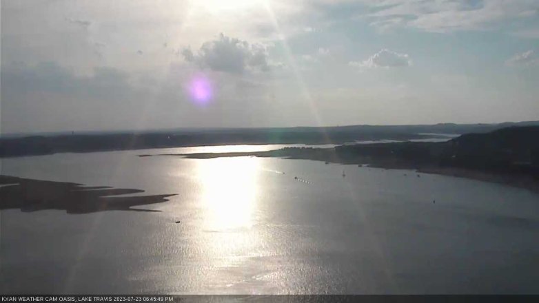 Lake Travis webcam, July 23, 2023 6:45 PM CT