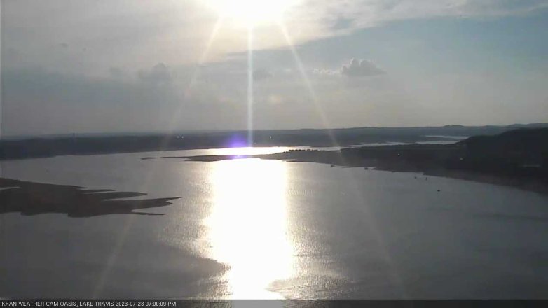 Lake Travis webcam, July 23, 2023 7:00 PM CT