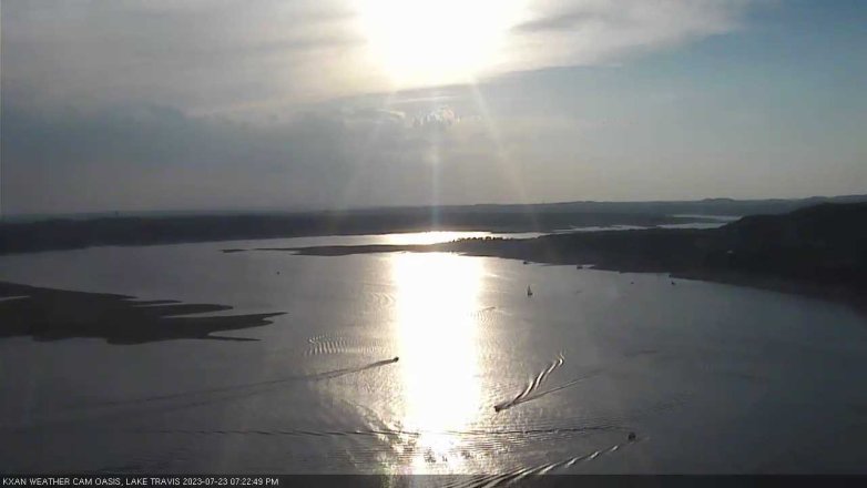 Lake Travis webcam, July 23, 2023 7:25 PM CT