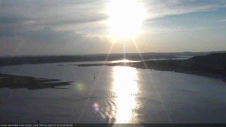 Lake Travis webcam, July 23, 2023 7:45 PM CT