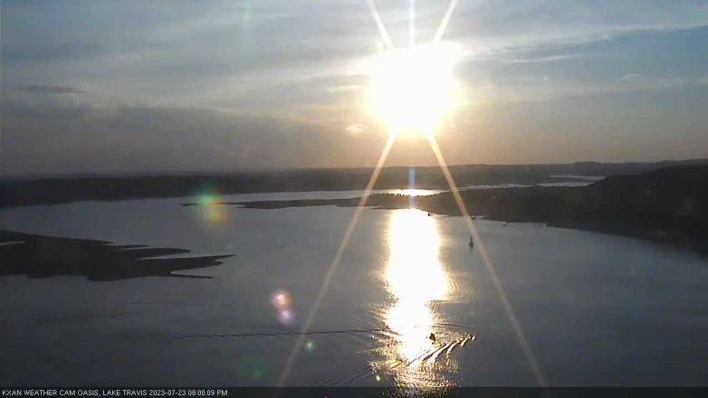 Lake Travis webcam, July 23, 2023 8:00 PM CT