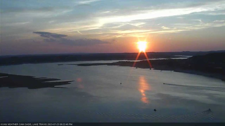 Lake Travis webcam, July 23, 2023 8:25 PM CT