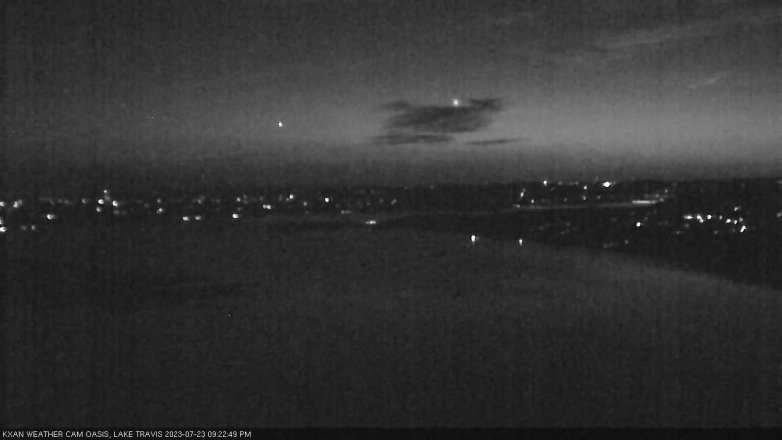 Lake Travis webcam, July 23, 2023 9:25 PM CT