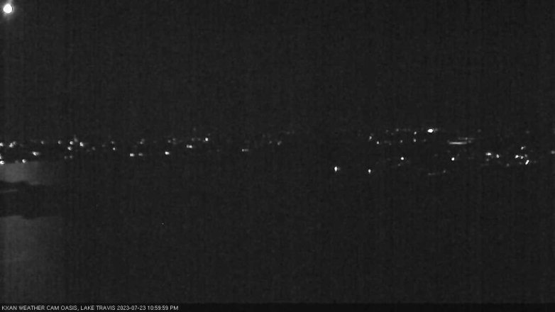 Lake Travis webcam, July 23, 2023 11:00 PM CT