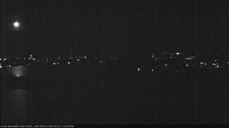 Lake Travis webcam, July 23, 2023 11:25 PM CT