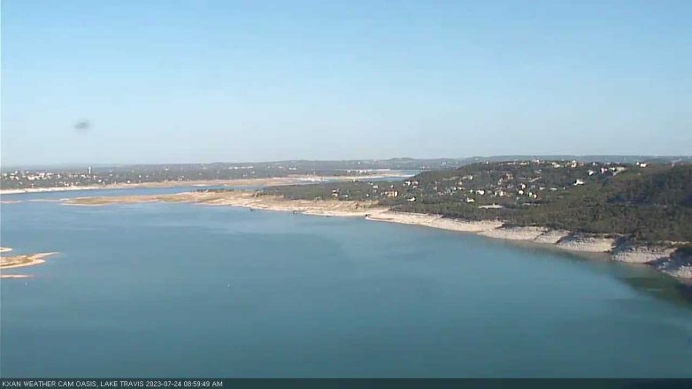 Lake Travis webcam, July 24, 2023 9:00 AM CT