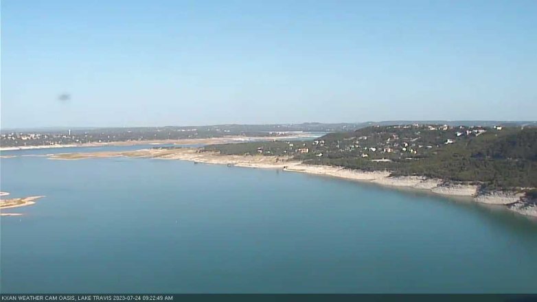 Lake Travis webcam, July 24, 2023 9:25 AM CT
