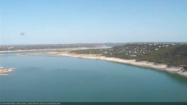 Lake Travis webcam, July 24, 2023 9:45 AM CT