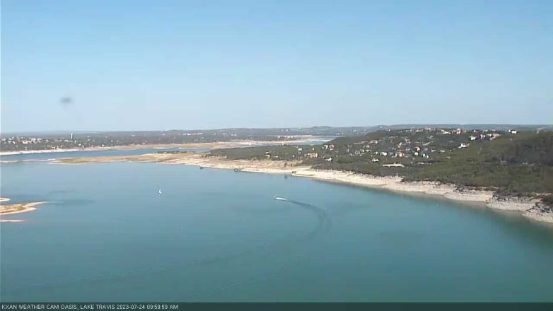 Lake Travis webcam, July 24, 2023 10:00 AM CT