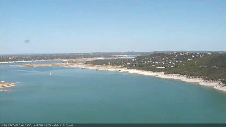 Lake Travis webcam, July 24, 2023 11:25 AM CT