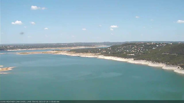 Lake Travis webcam, July 24, 2023 12:00 PM CT