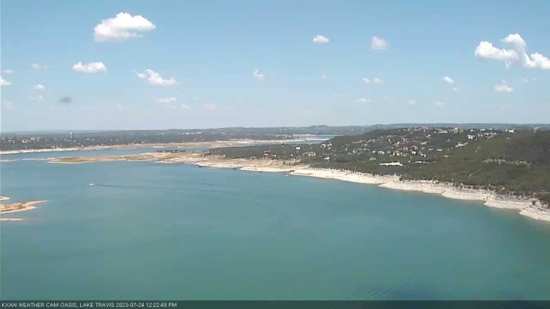 Lake Travis webcam, July 24, 2023 12:25 PM CT