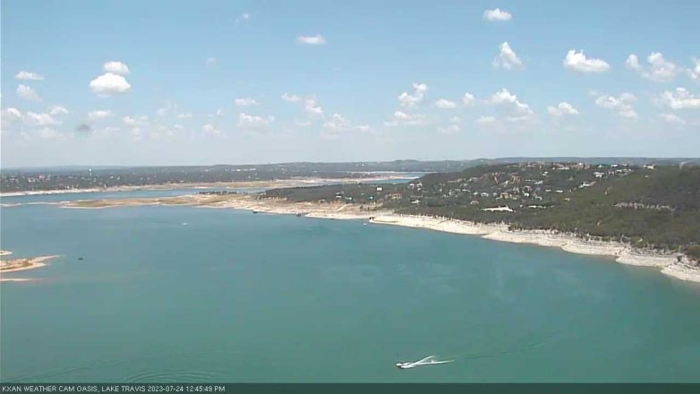 Lake Travis webcam, July 24, 2023 12:45 PM CT