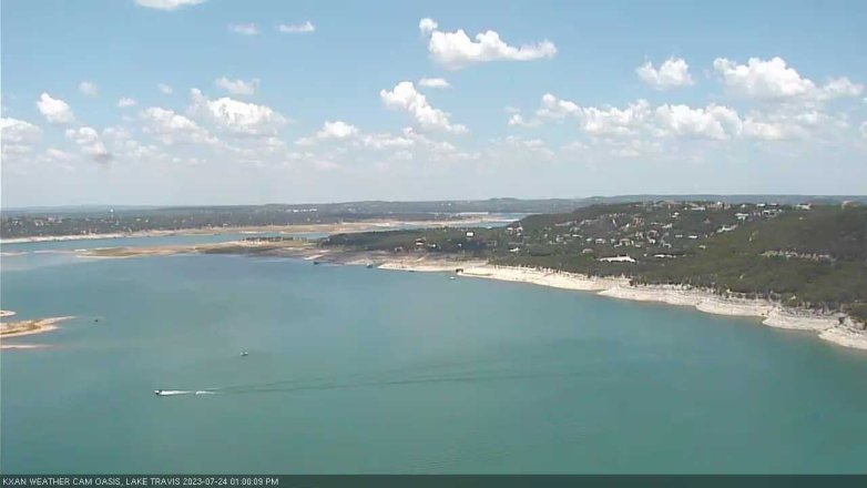 Lake Travis webcam, July 24, 2023 1:00 PM CT