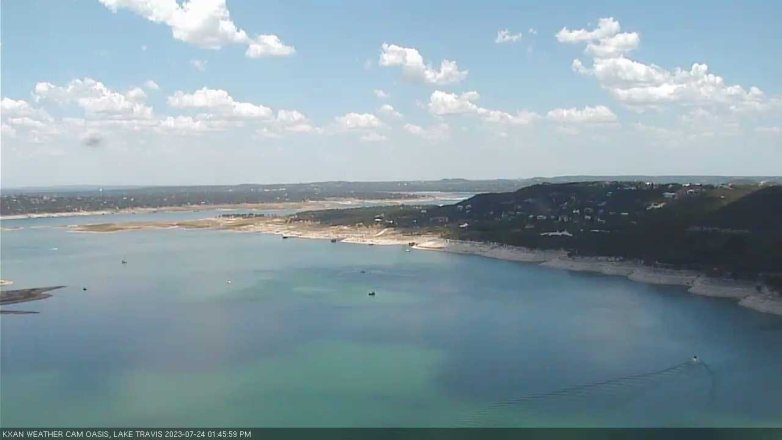 Lake Travis webcam, July 24, 2023 1:45 PM CT