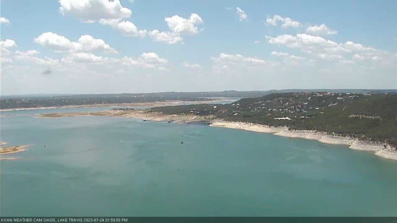 Lake Travis webcam, July 24, 2023 2:00 PM CT