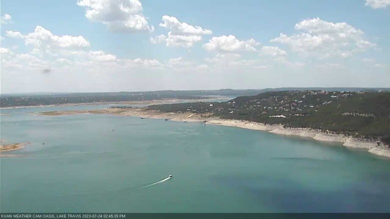 Lake Travis webcam, July 24, 2023 2:45 PM CT