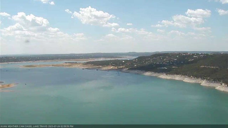 Lake Travis webcam, July 24, 2023 3:00 PM CT