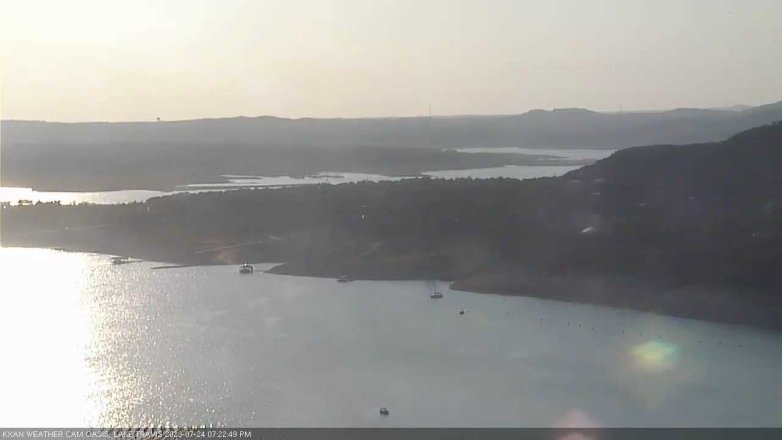 Lake Travis webcam, July 24, 2023 7:25 PM CT