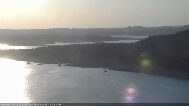 Lake Travis webcam, July 24, 2023 7:45 PM CT