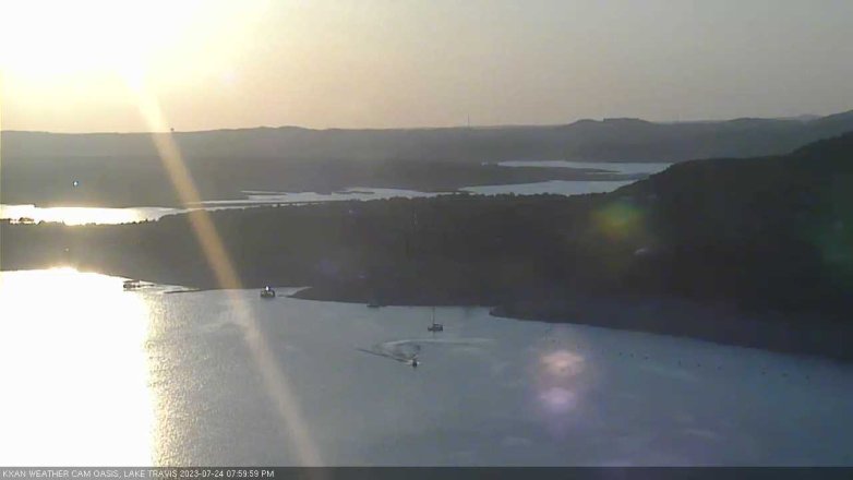 Lake Travis webcam, July 24, 2023 8:00 PM CT