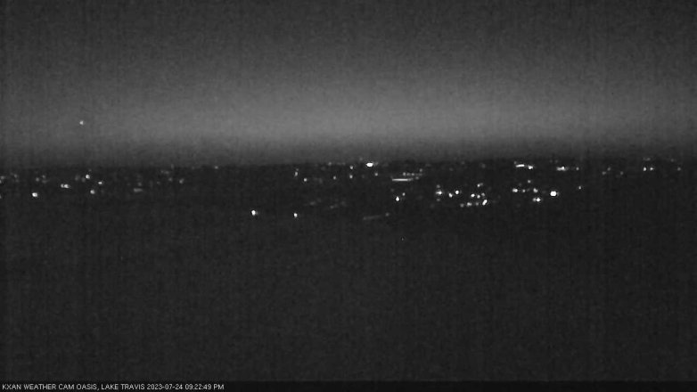 Lake Travis webcam, July 24, 2023 9:25 PM CT