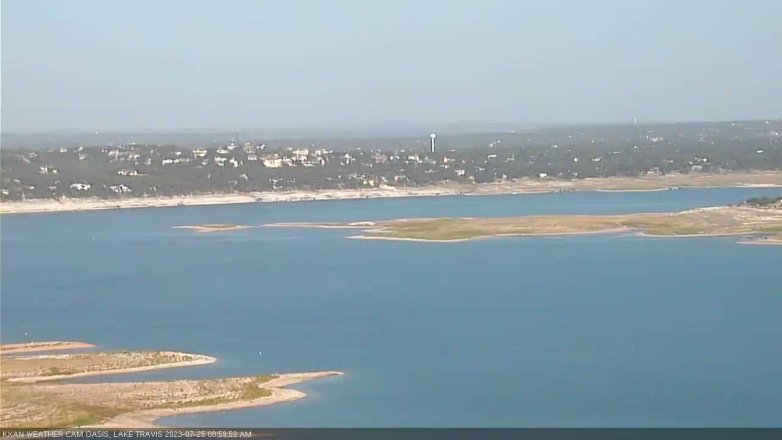 Lake Travis webcam, July 25, 2023 9:00 AM CT