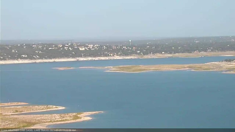 Lake Travis webcam, July 25, 2023 9:25 AM CT