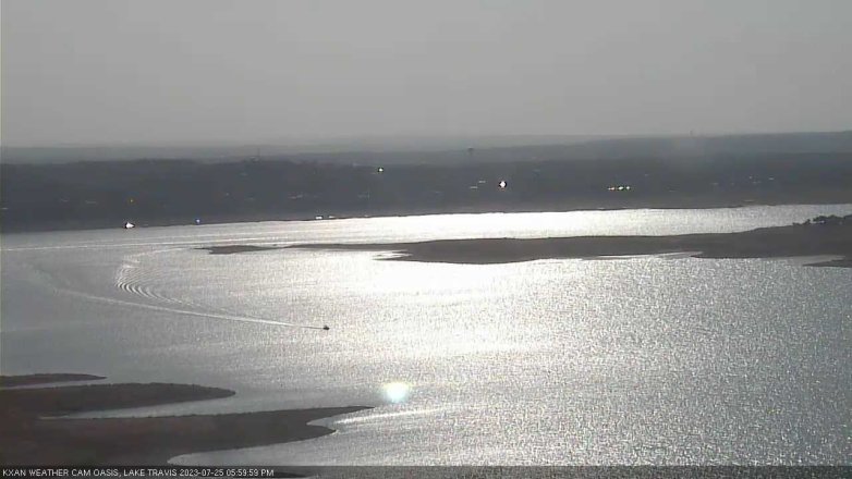 Lake Travis webcam, July 25, 2023 6:00 PM CT