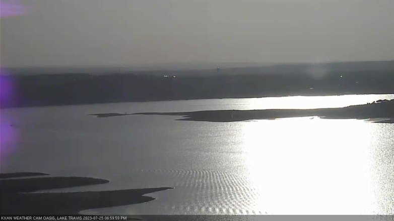 Lake Travis webcam, July 25, 2023 7:00 PM CT