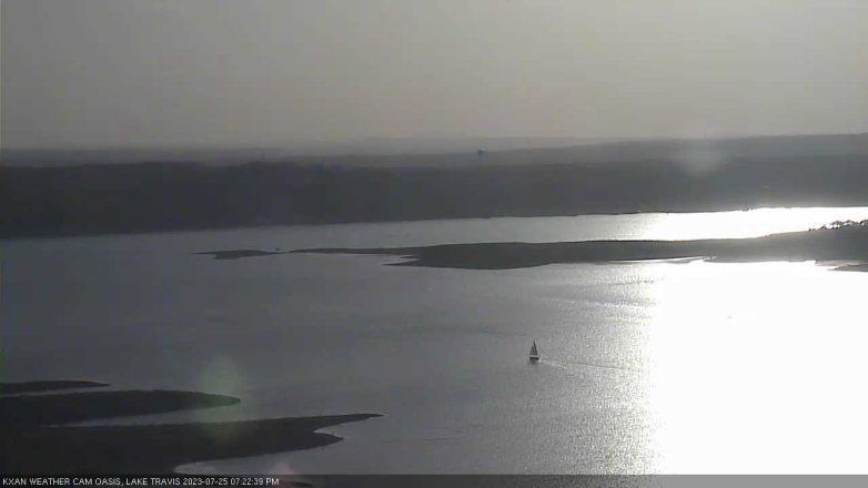 Lake Travis webcam, July 25, 2023 7:25 PM CT