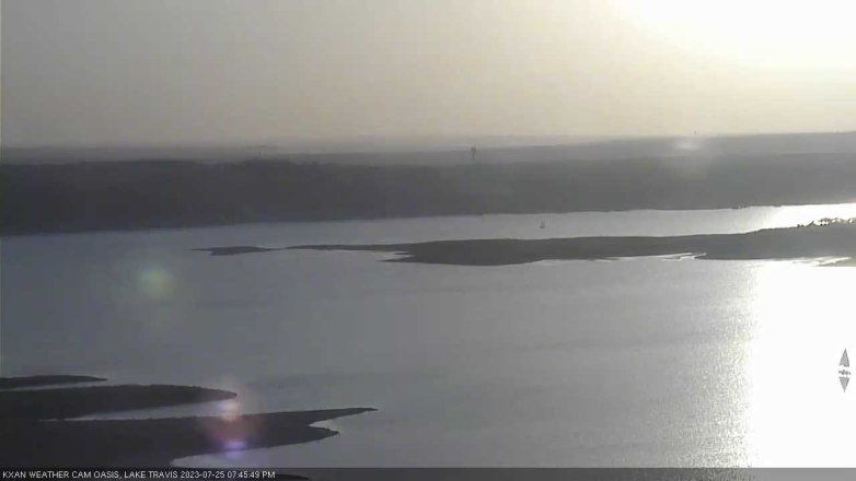 Lake Travis webcam, July 25, 2023 7:45 PM CT