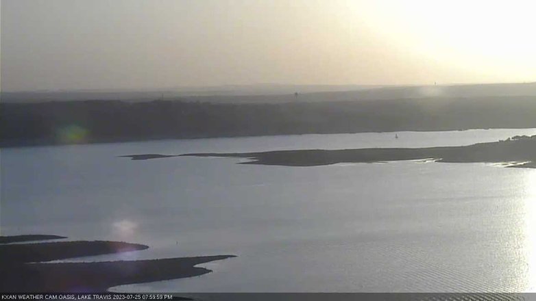 Lake Travis webcam, July 25, 2023 8:00 PM CT