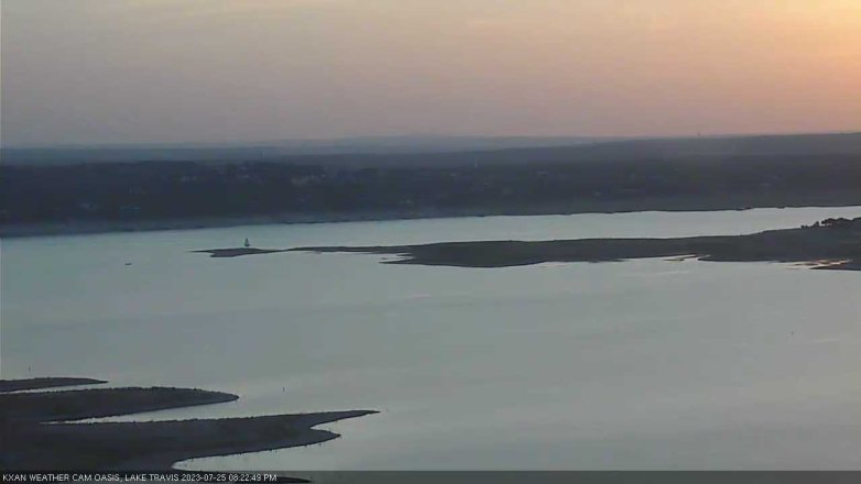 Lake Travis webcam, July 25, 2023 8:25 PM CT
