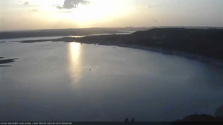 Lake Travis webcam, July 26, 2023 8:00 PM CT
