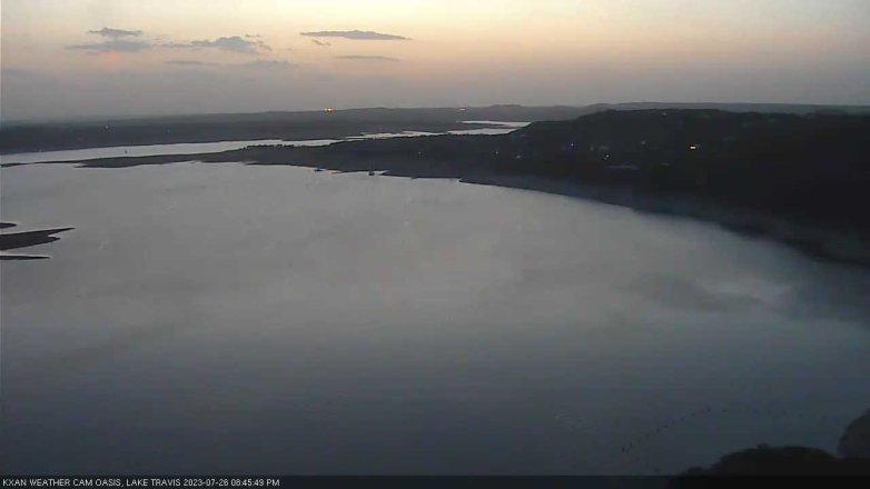 Lake Travis webcam, July 26, 2023 8:45 PM CT