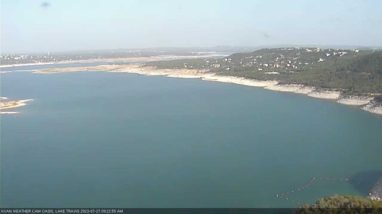 Lake Travis webcam, July 27, 2023 9:25 AM CT