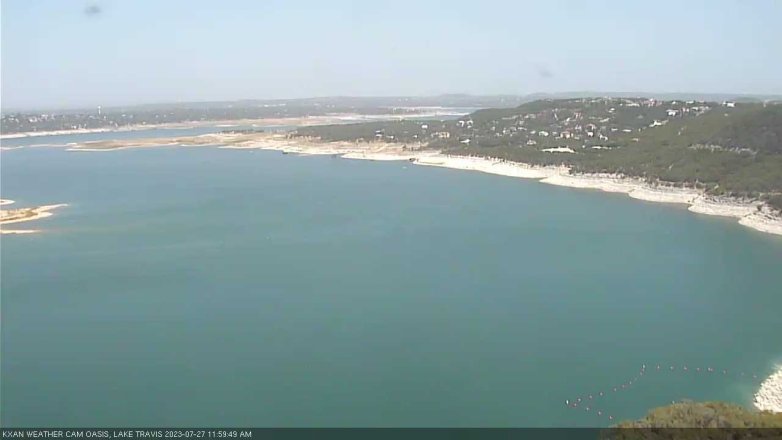 Lake Travis webcam, July 27, 2023 12:00 PM CT
