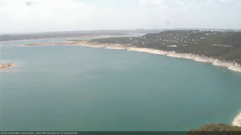 Lake Travis webcam, July 27, 2023 2:45 PM CT