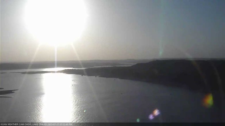 Lake Travis webcam, July 27, 2023 7:25 PM CT