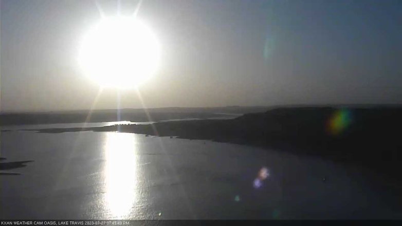 Lake Travis webcam, July 27, 2023 7:45 PM CT