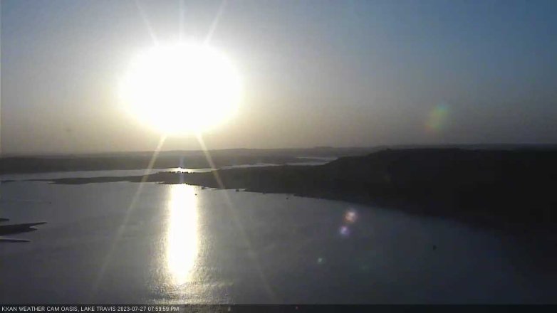 Lake Travis webcam, July 27, 2023 8:00 PM CT