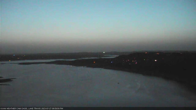 Lake Travis webcam, July 27, 2023 9:00 PM CT
